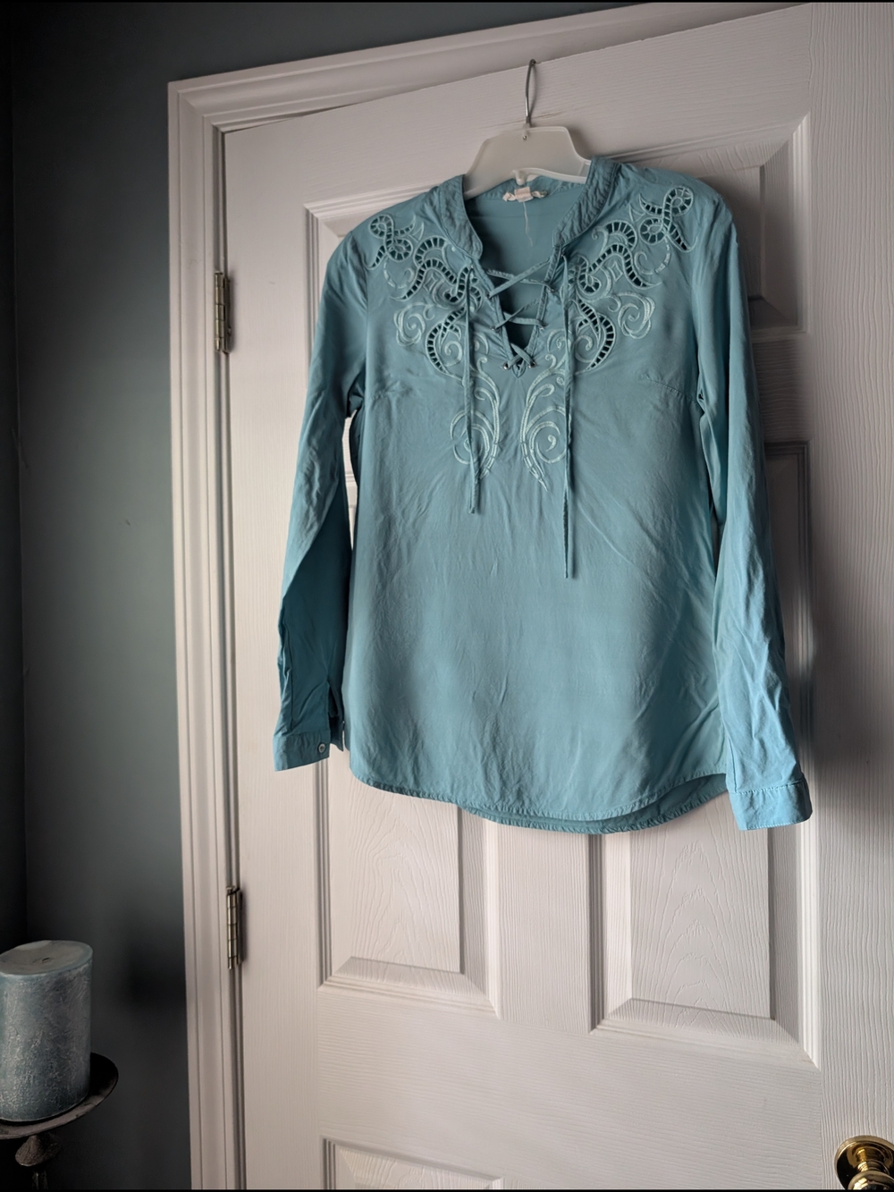 Nurture Lace-Up Embroidered Tunic